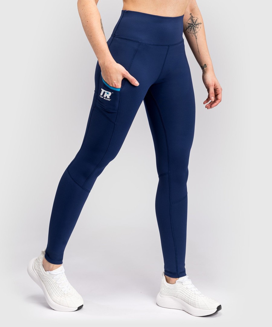 venum x top rank original dameslegging met lange pijpen - marineblauw