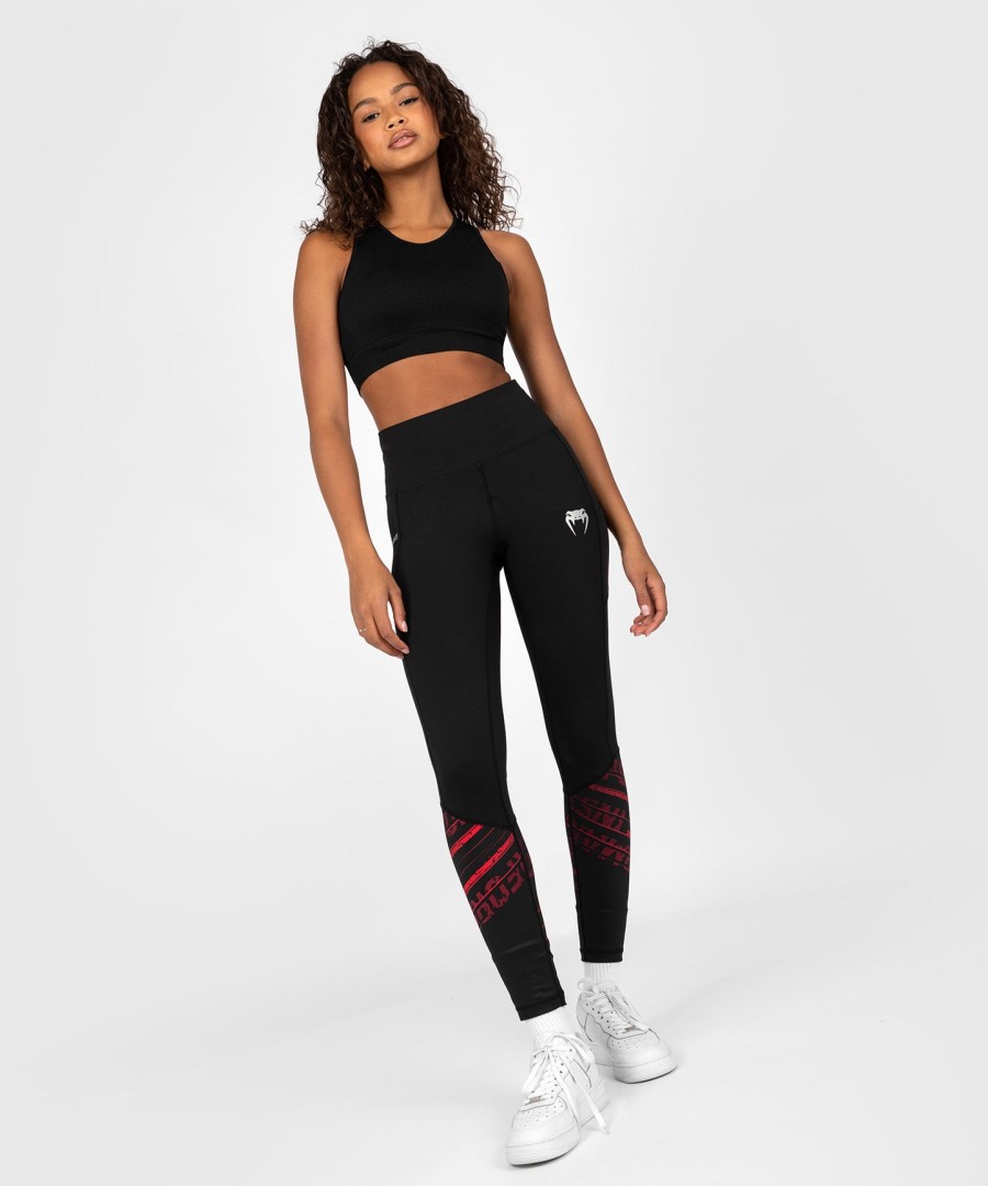 ufc performance institute 2.0 dames performance tight - zwartrood