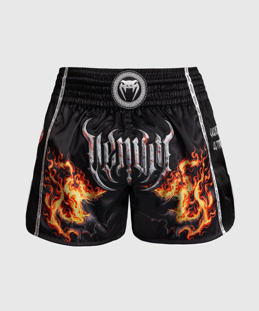 venum gladiator 5.0 muay thai shorts - zwartneonoranje