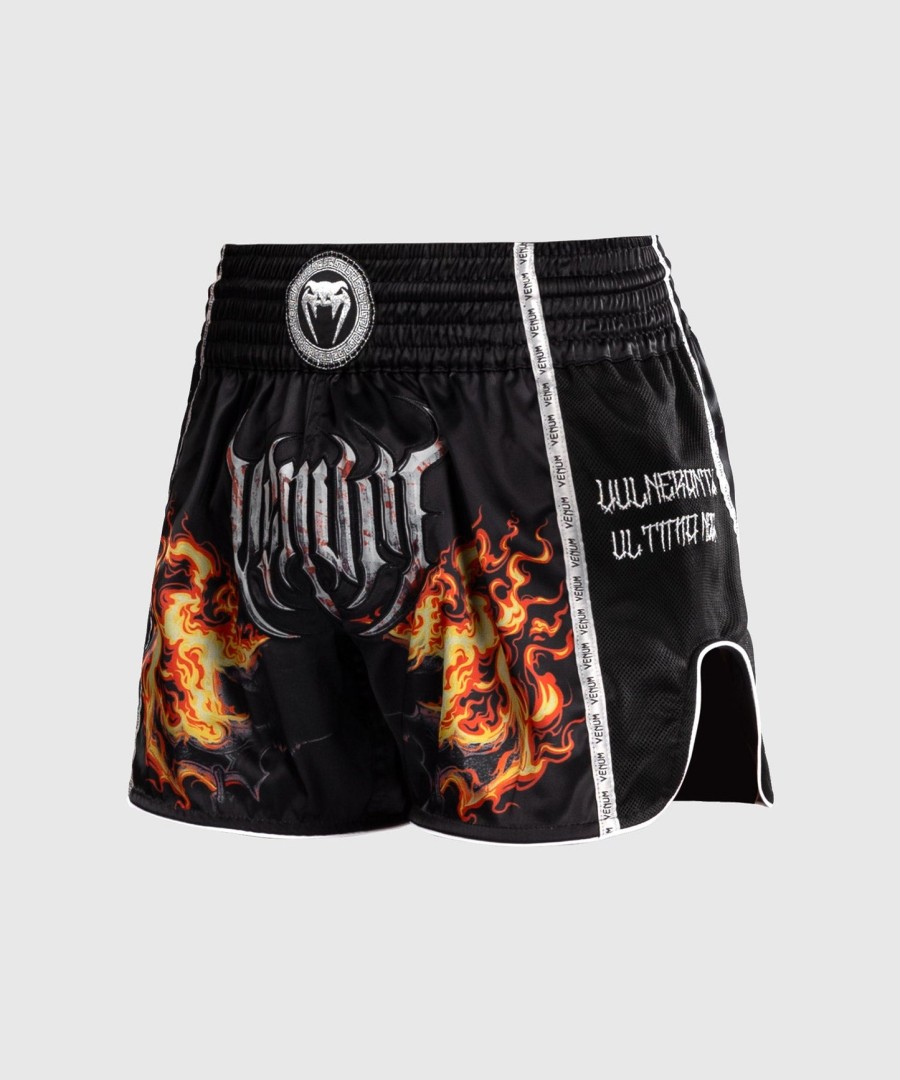 venum gladiator 5.0 muay thai shorts - zwartneonoranje