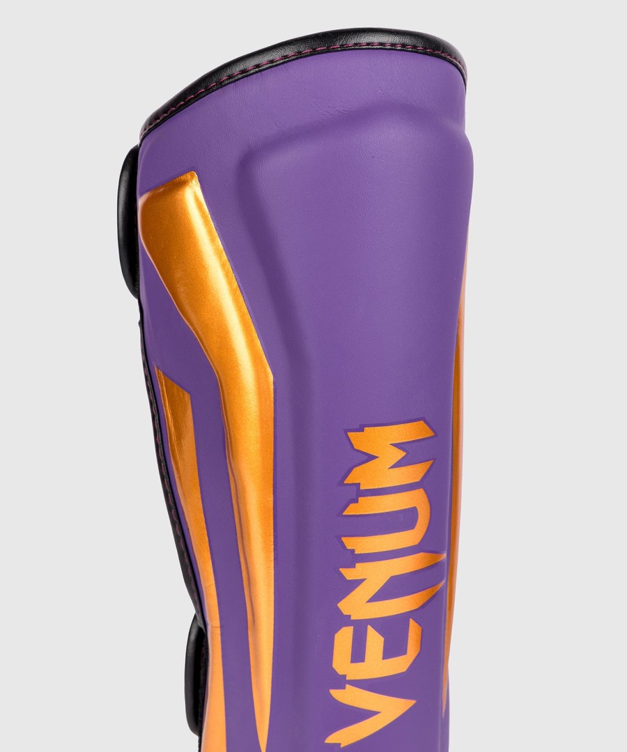 venum elite scheenbeschermers - donkerpaars - speciale editie