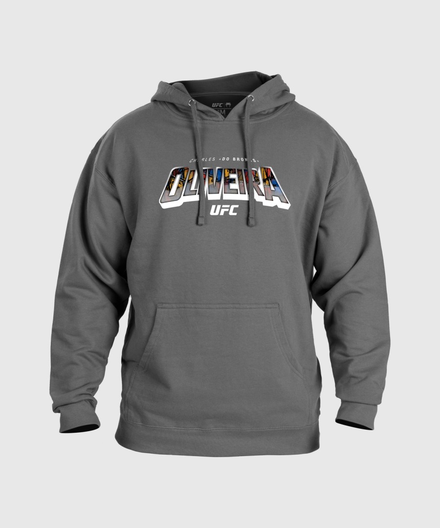 heren ufc unrivaled by venum heather grey charles oliveira hoodie