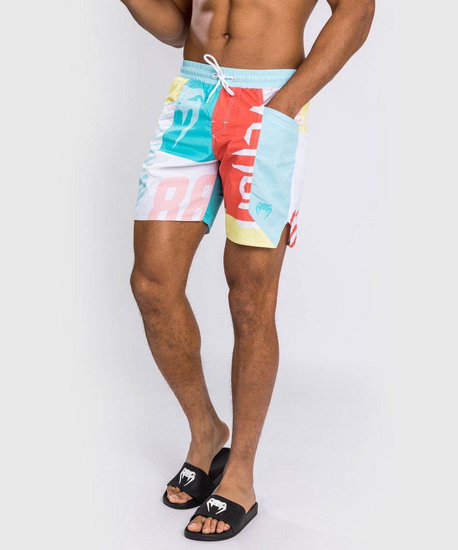 venum summer 88 boardshorts - clearwater blueflame red