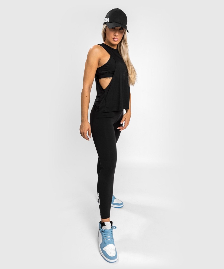 venum essential dames tanktop met verlaagde mouwen - zwart