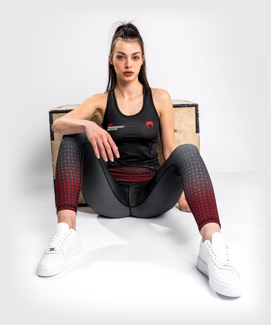 ufc venum performance institute dry tech tanktop - voor dames - zwartrood