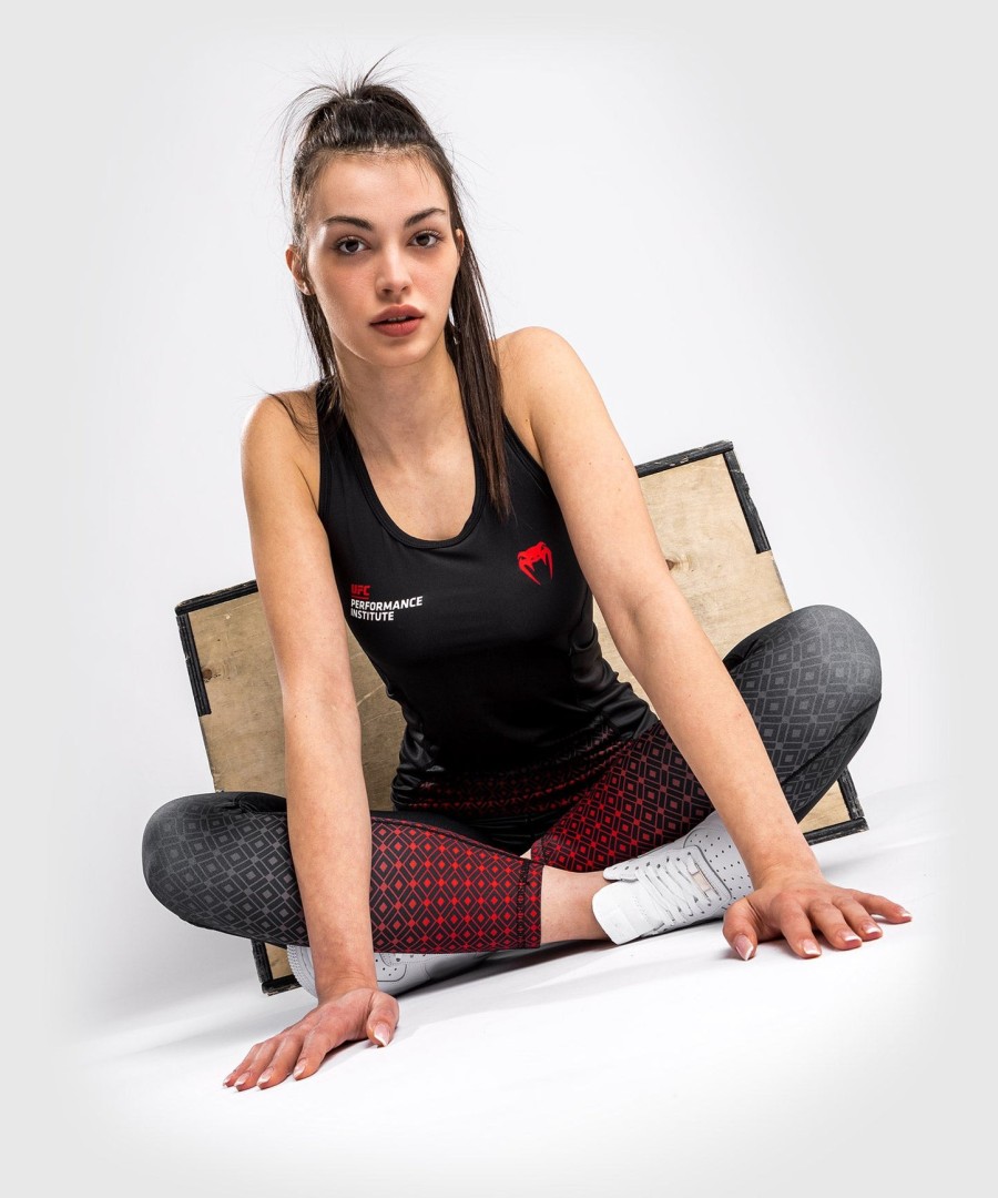 ufc venum performance institute dry tech tanktop - voor dames - zwartrood