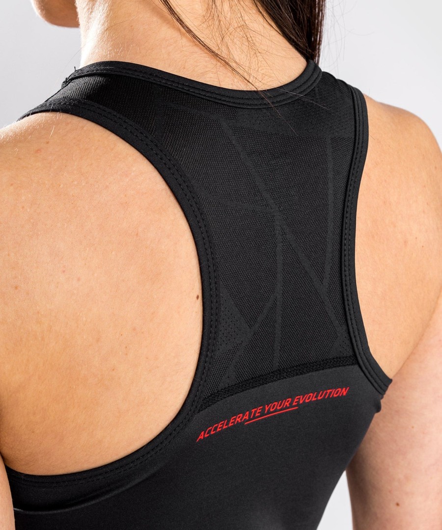 ufc venum performance institute dry tech tanktop - voor dames - zwartrood
